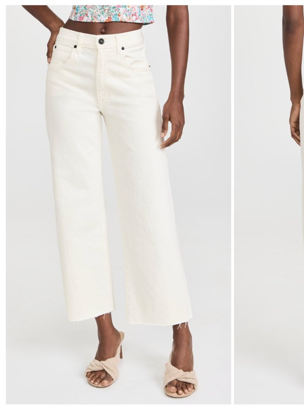 Slvrlake Grace Crop White 24 Raw Hem